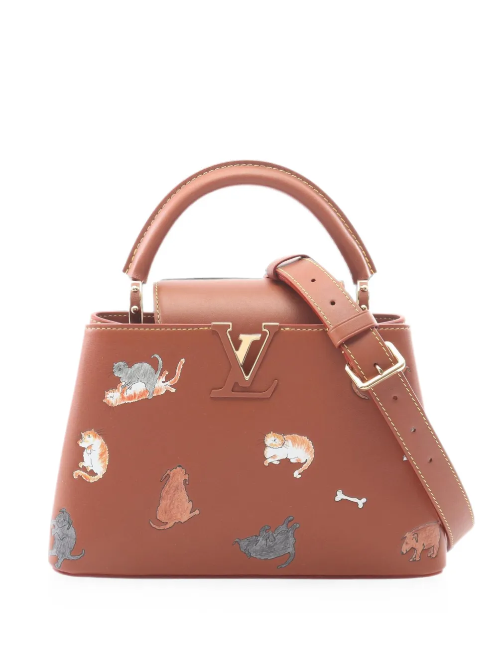 Louis Vuitton Pre-Owned 2021-2026 Grace Coddington Capucine BB satchel - Braun