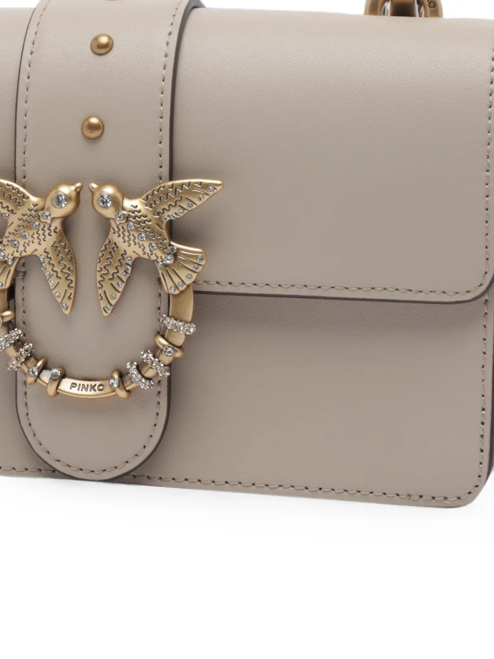 PINKO Love One New Buckle mini-schoudertas Beige