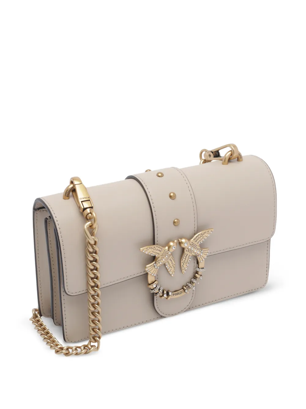PINKO Love One New Buckle mini-schoudertas Beige
