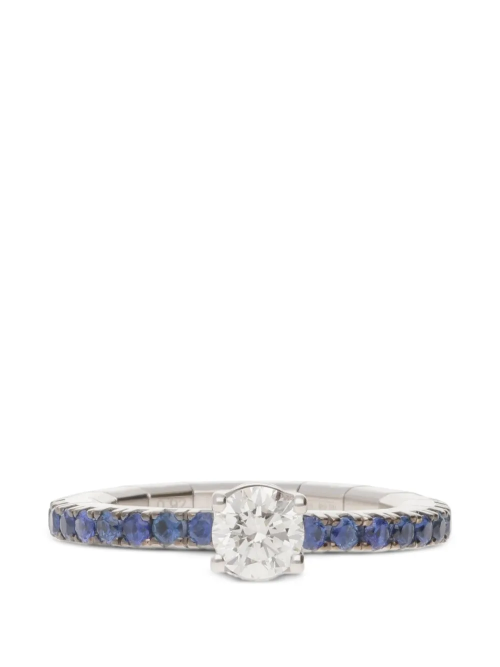 Roberto Demeglio diamond and sapphire solitaire ring - Argento