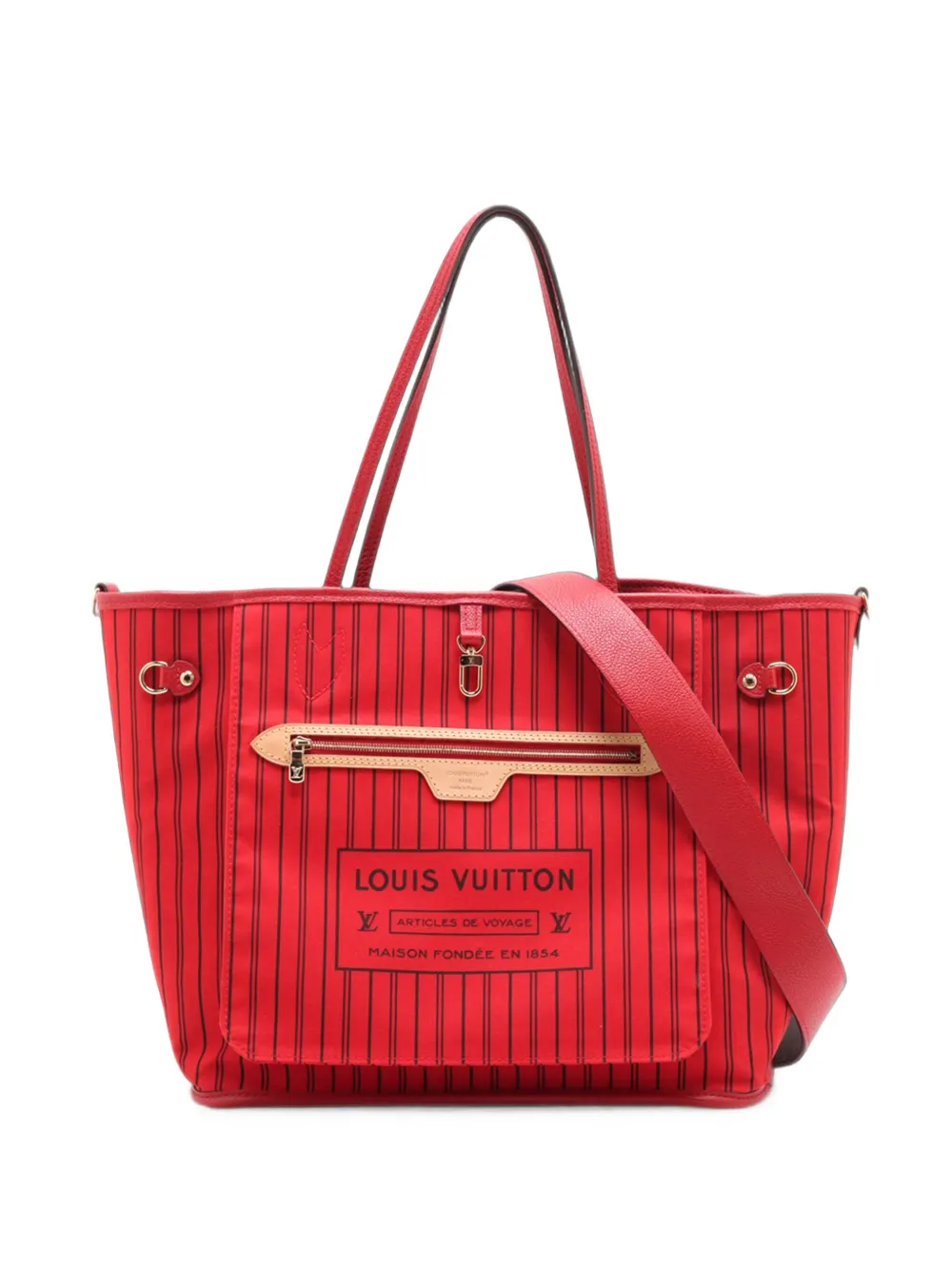 Louis Vuitton Pre-Owned 2010-2026 Neverfull Bandouliere Inside Out MM Satchel-Tasche mit Monogramm - Rot