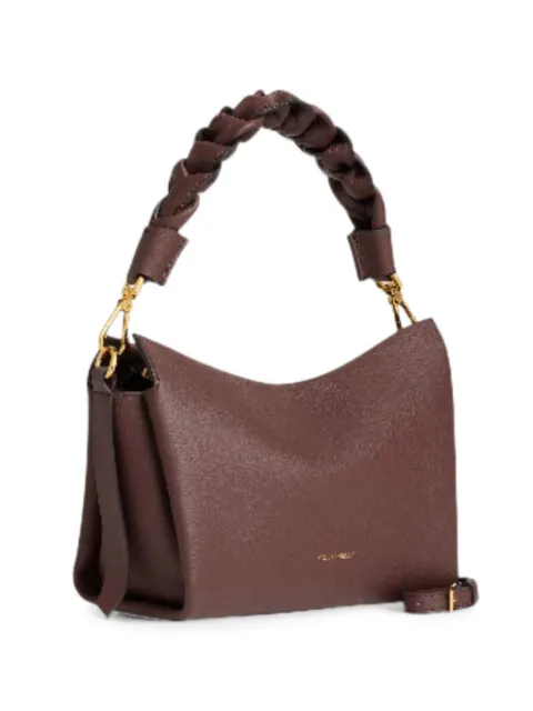 Coccinelle Small Boheme braided-handle leather tote bag