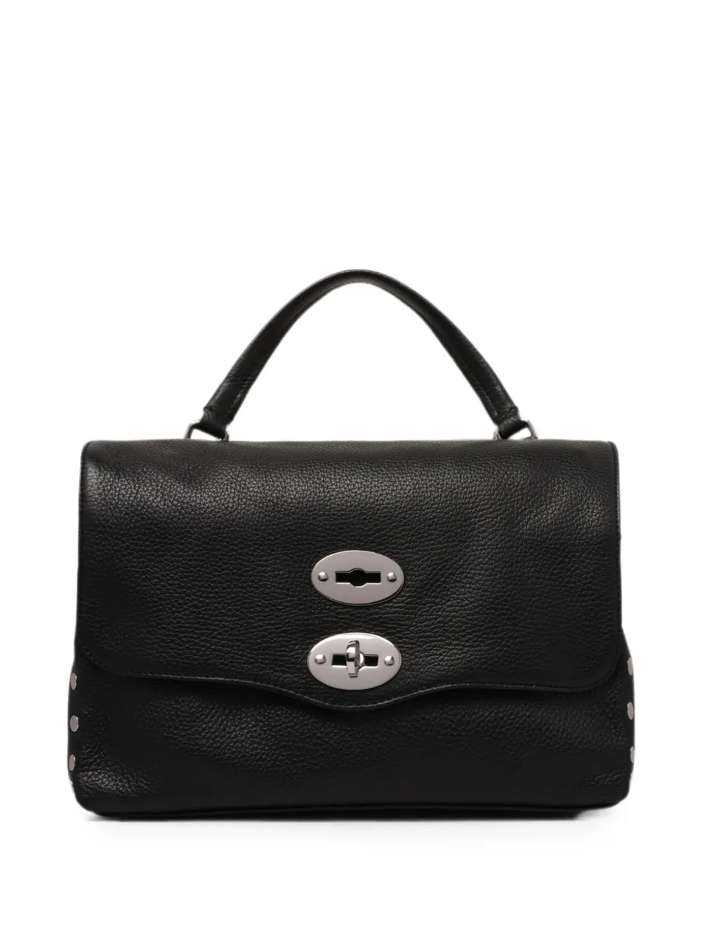 Zanellato small Postina stud-embellished tote bag - Schwarz