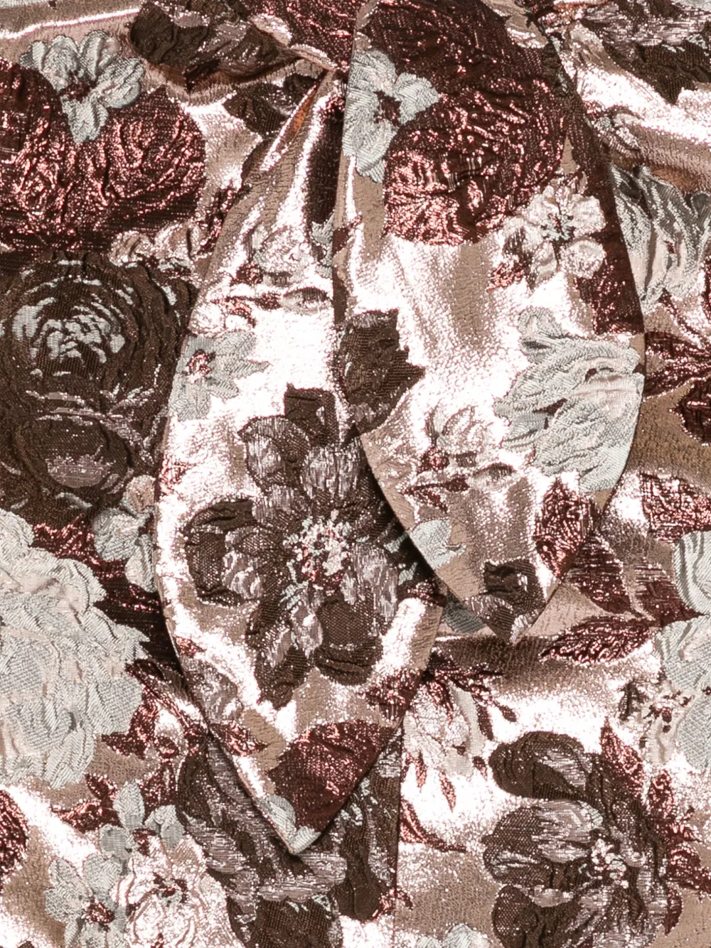 Elie Saab Mouwloze top met bloemenbrokaat Beige