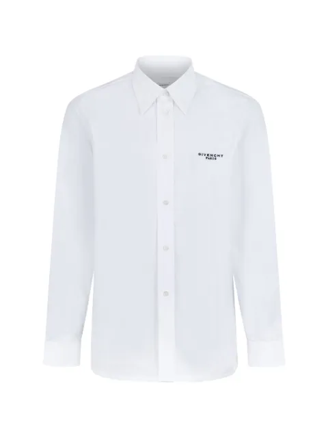 Givenchy shirt in poplin with logo-embroidery