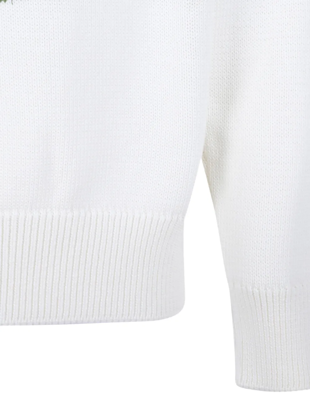 Kenzo Sounds intarsia cotton sweater Wit