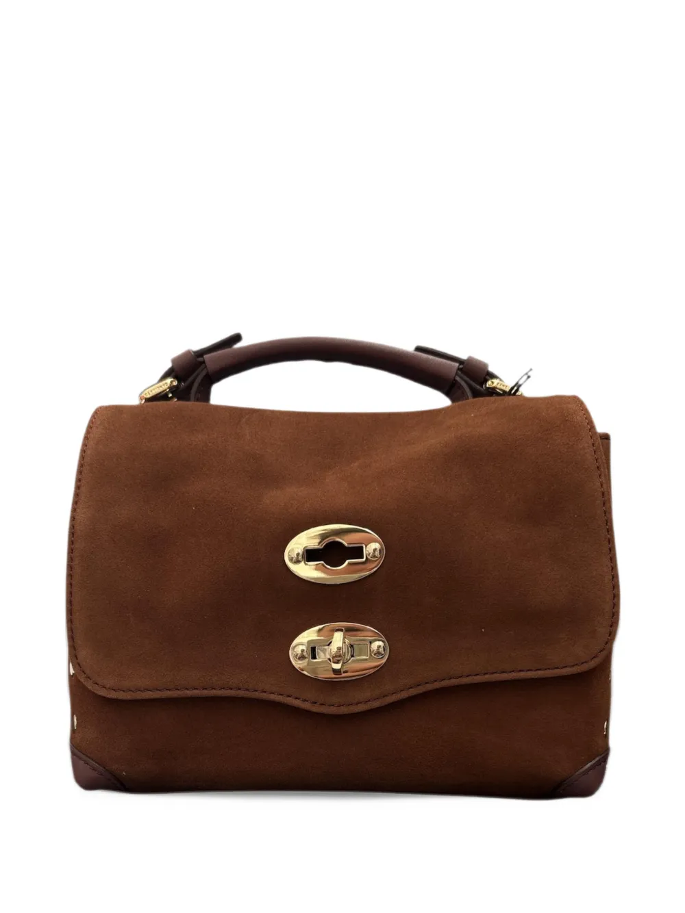 Zanellato mini Postina suede tote bag Bruin