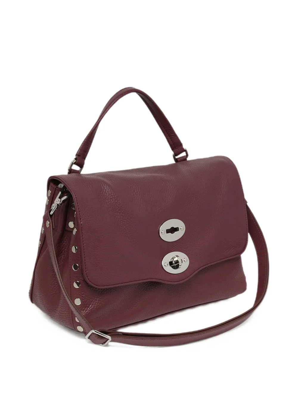 Zanellato Postina studded leather tote bag Paars