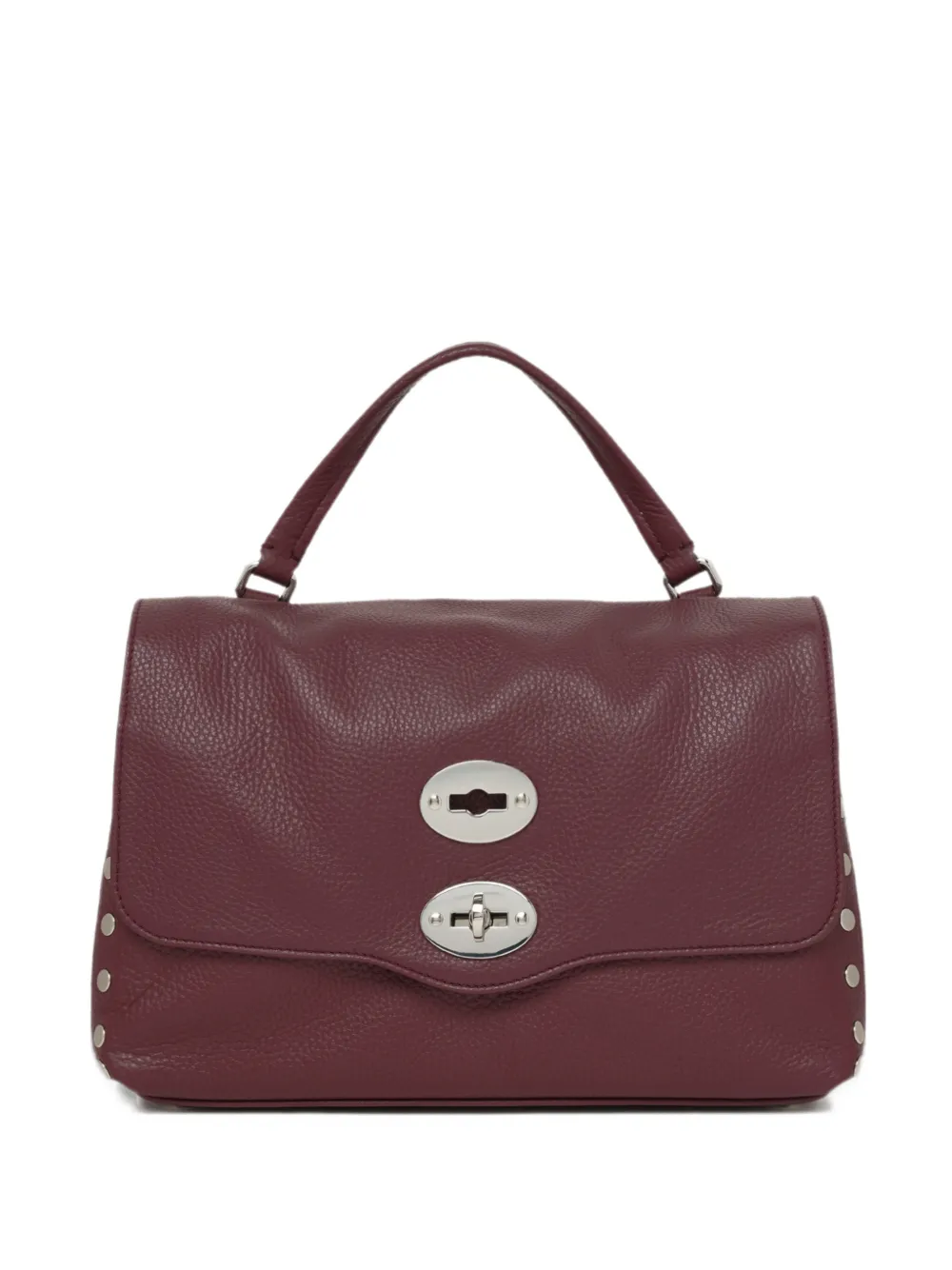 Zanellato Postina studded leather tote bag Paars