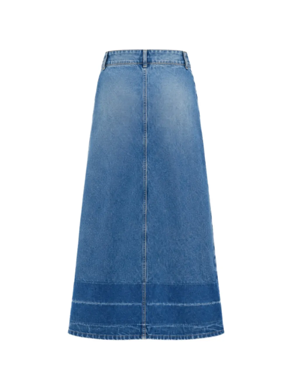 MOTHER Snacks! The Fortune Cookie denim midi skirt Blauw