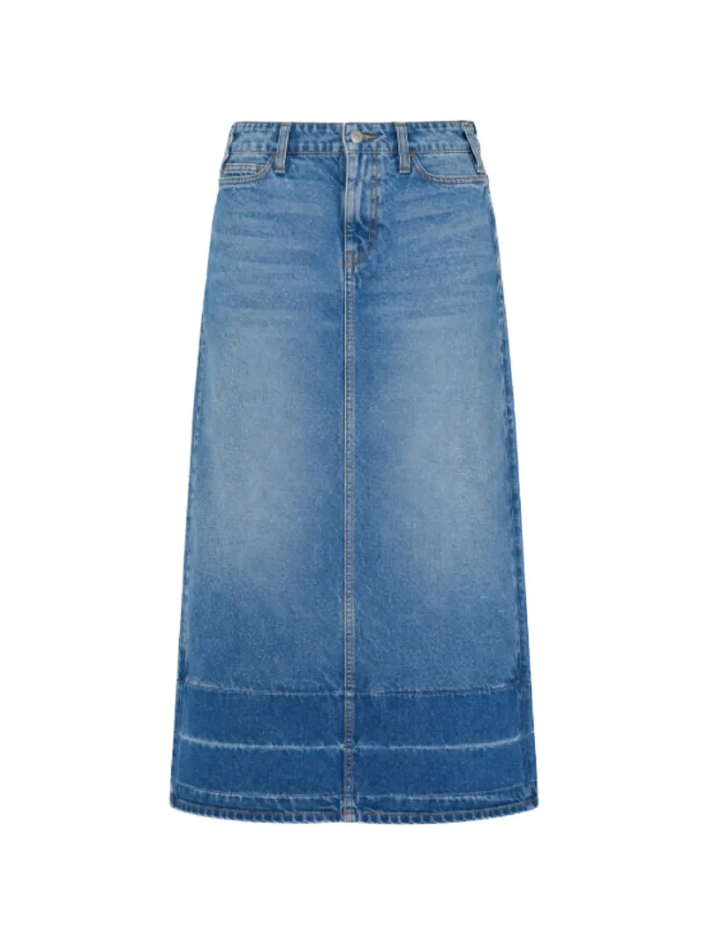 MOTHER Snacks! The Fortune Cookie denim midi skirt - Blau