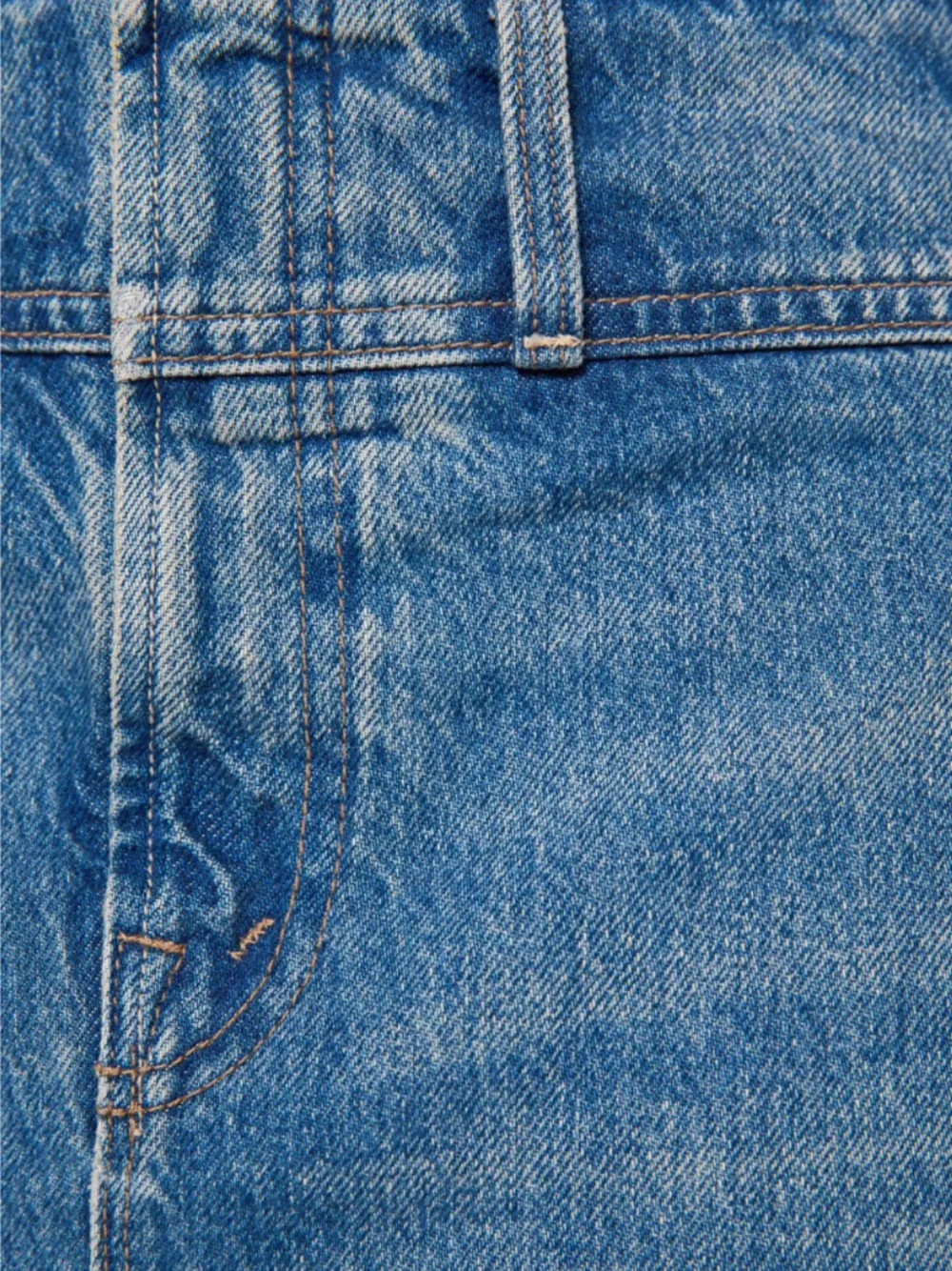 MOTHER Snacks! The Fortune Cookie denim midi skirt Blauw