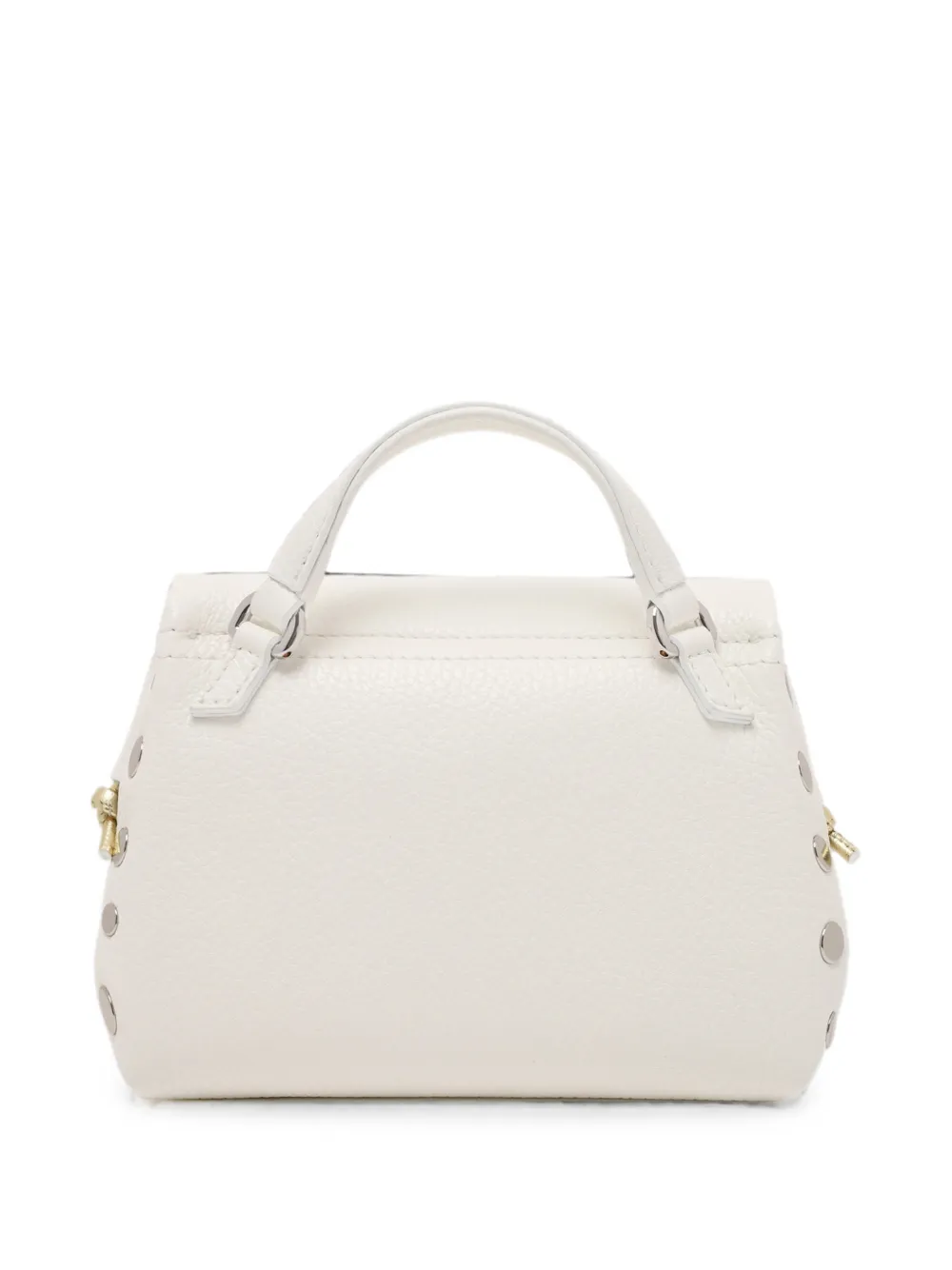 Zanellato Sbaby Postina leren mini-tas verfraaid met studs Wit