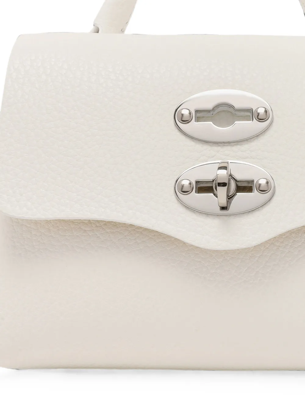 Zanellato Sbaby Postina leren mini-tas verfraaid met studs Wit