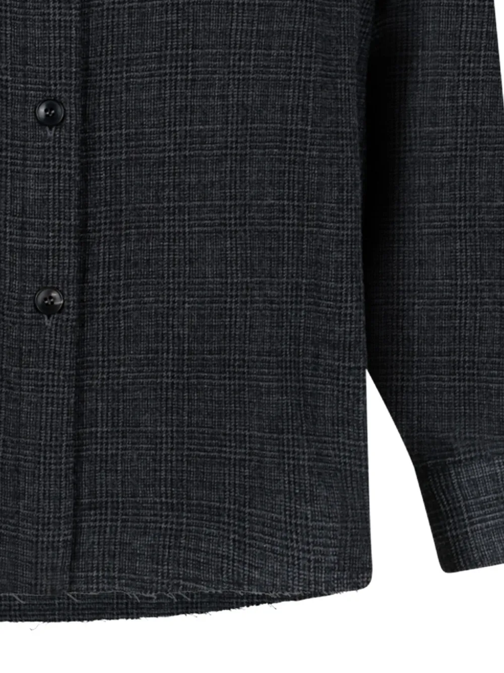Douuod check raw-cut shirt Grijs