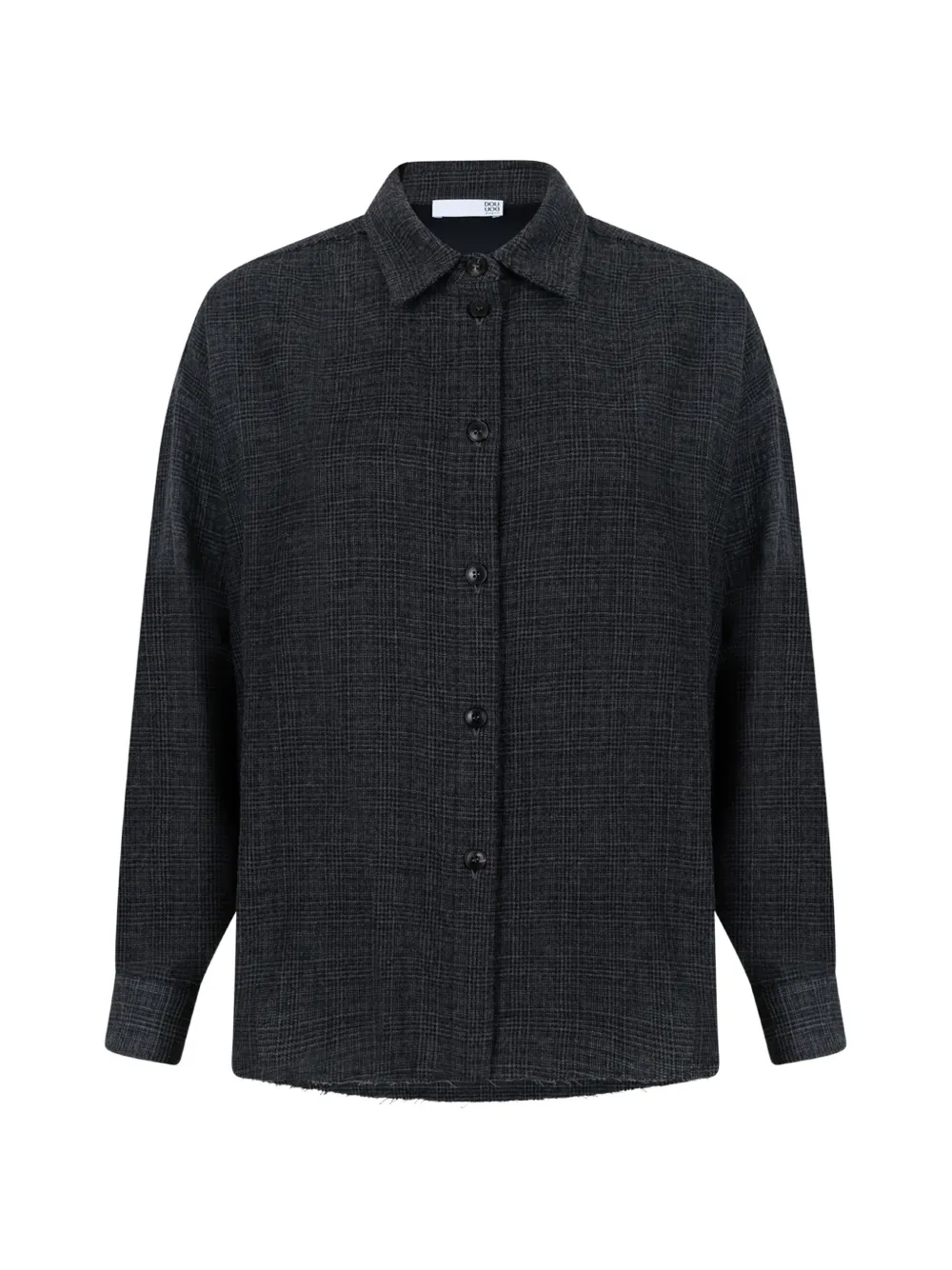 Douuod check raw-cut shirt