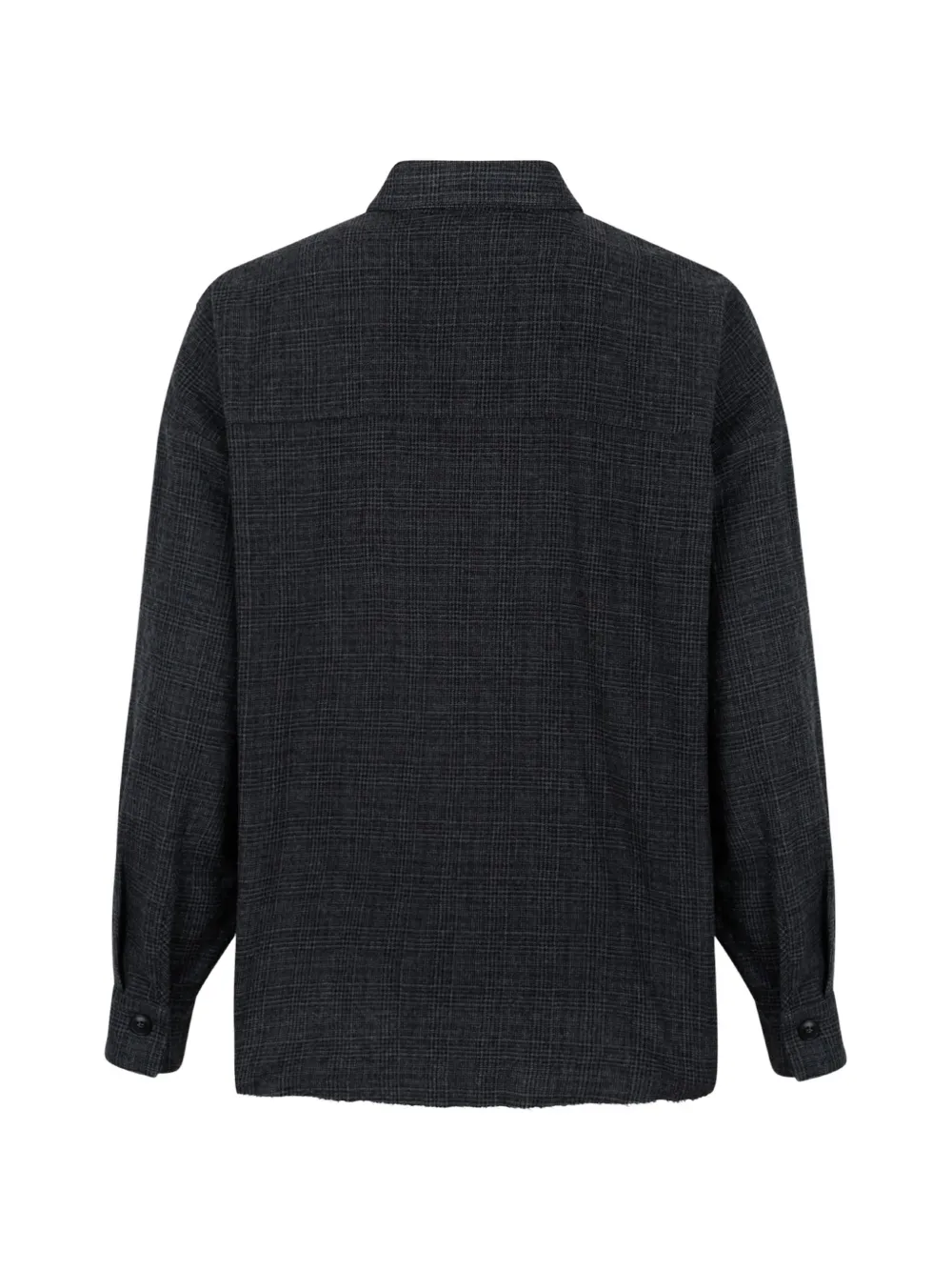 Douuod check raw-cut shirt Grijs