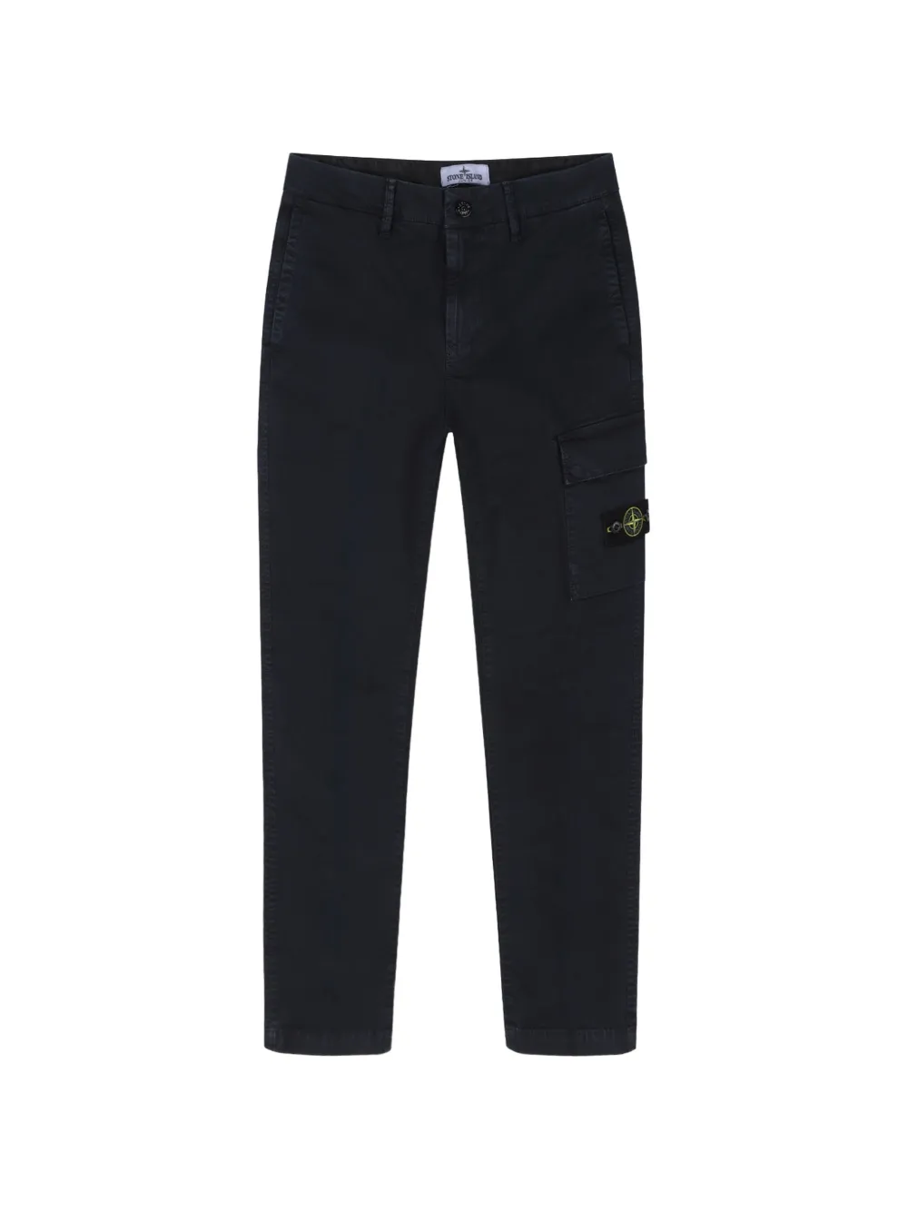 Stone Island Junior Compass-patch cargo pants - Blu