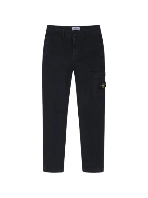 Stone Island Junior pantalones cargo con parche Compass