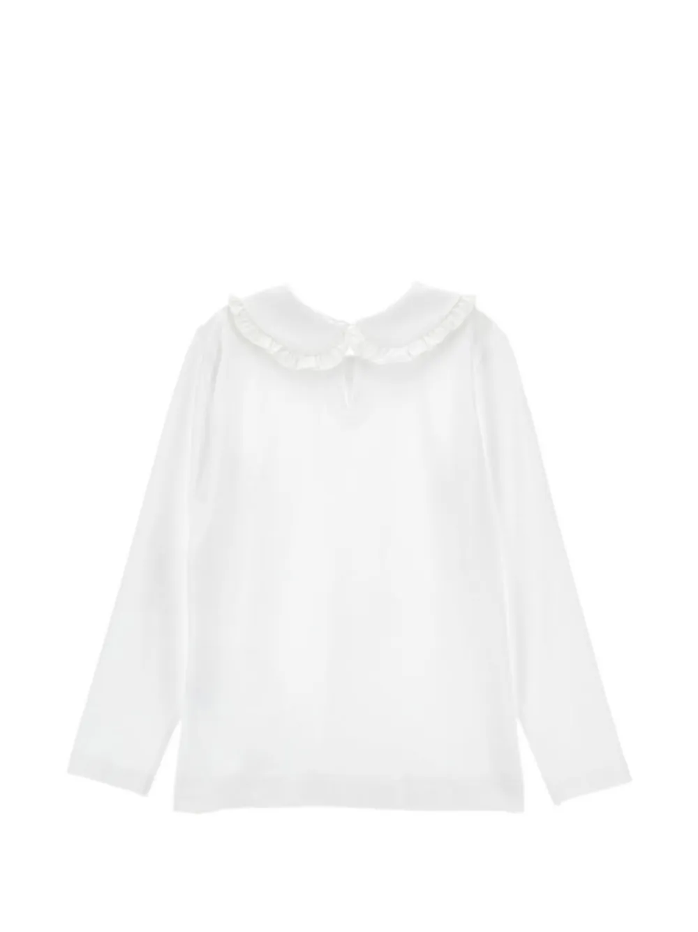 Monnalisa ruffled crystal-embellished T-shirt Wit