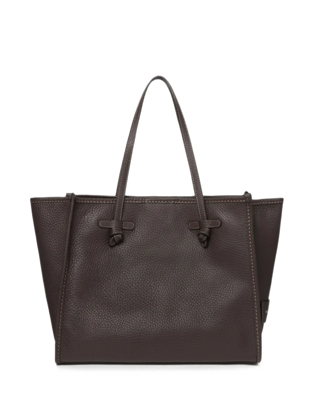 MARCELLA CLUB Marcella leren shopper met geknoopte detail Bruin