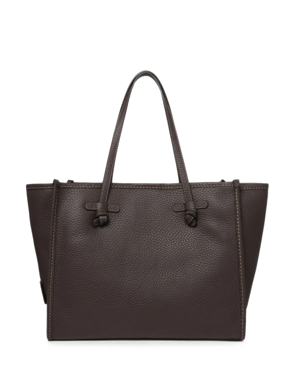 MARCELLA CLUB Marcella knotted leather tote bag - Marrone