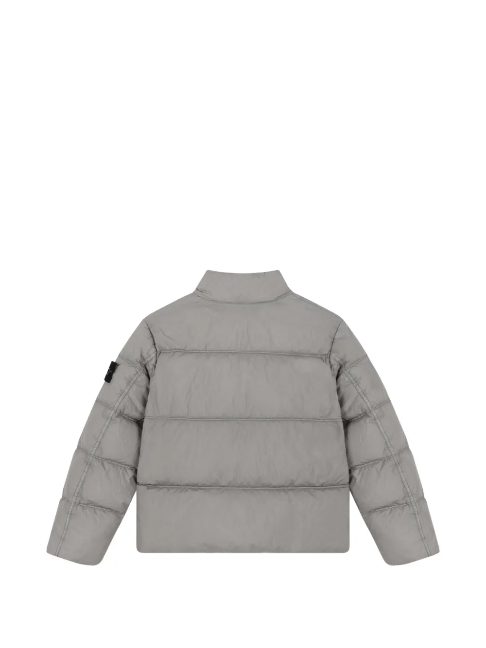 Stone Island Junior Gewatteerd donsjack met Compass-patch Grijs