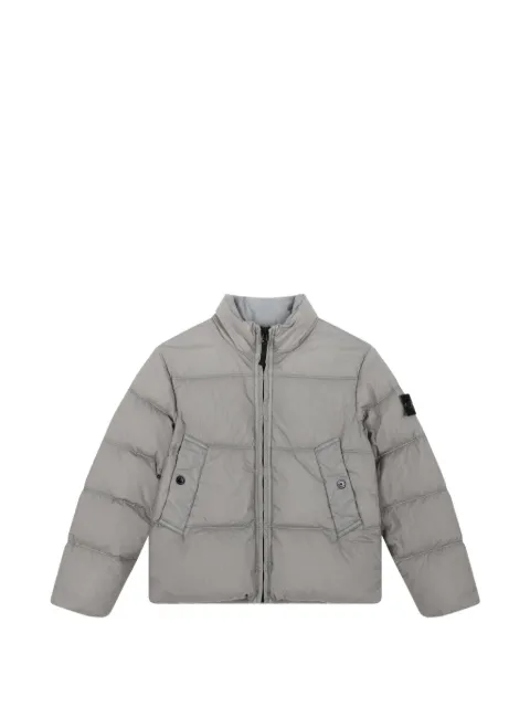 Stone Island Junior Compass-patch quilted puffer jacket