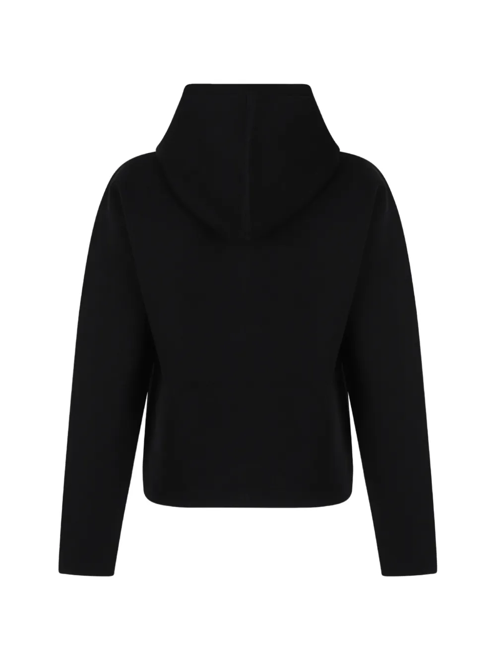 Max Mara Colimbo hoodie met leren afwerking Zwart