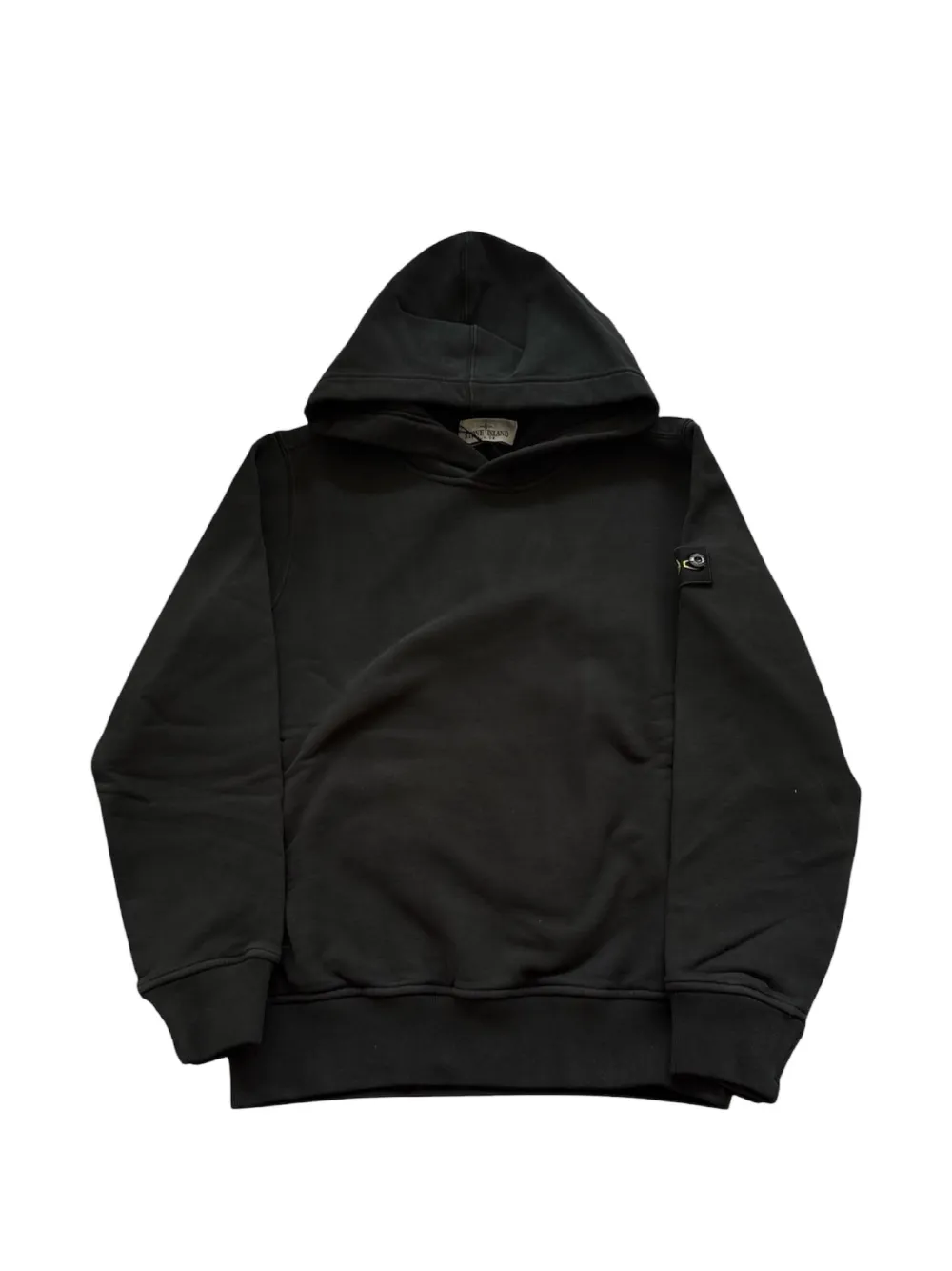Stone Island Junior logo-patch hoodie - Nero