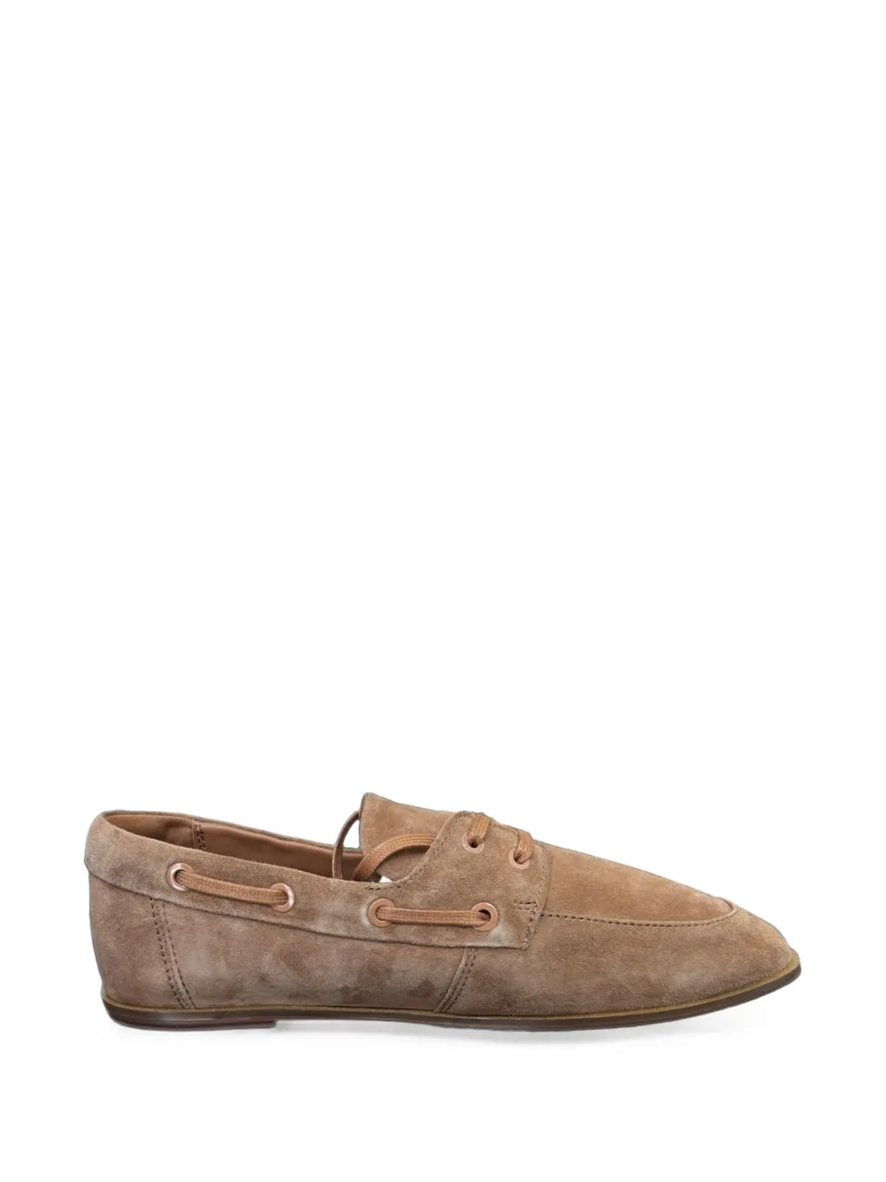 Calvin Klein lace-up suede boat shoes - Marrone