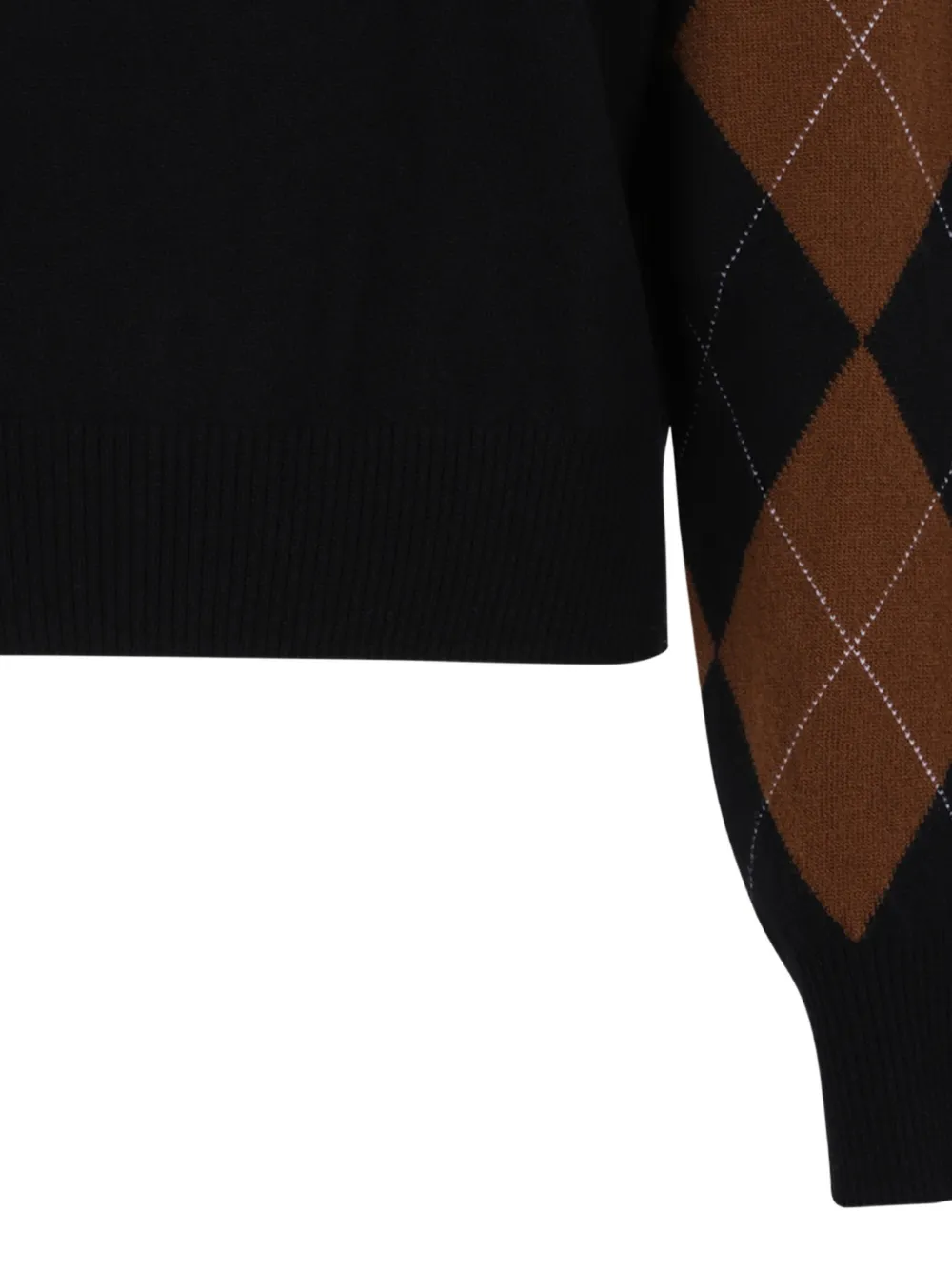 Douuod Trui met argyle-patroon Zwart