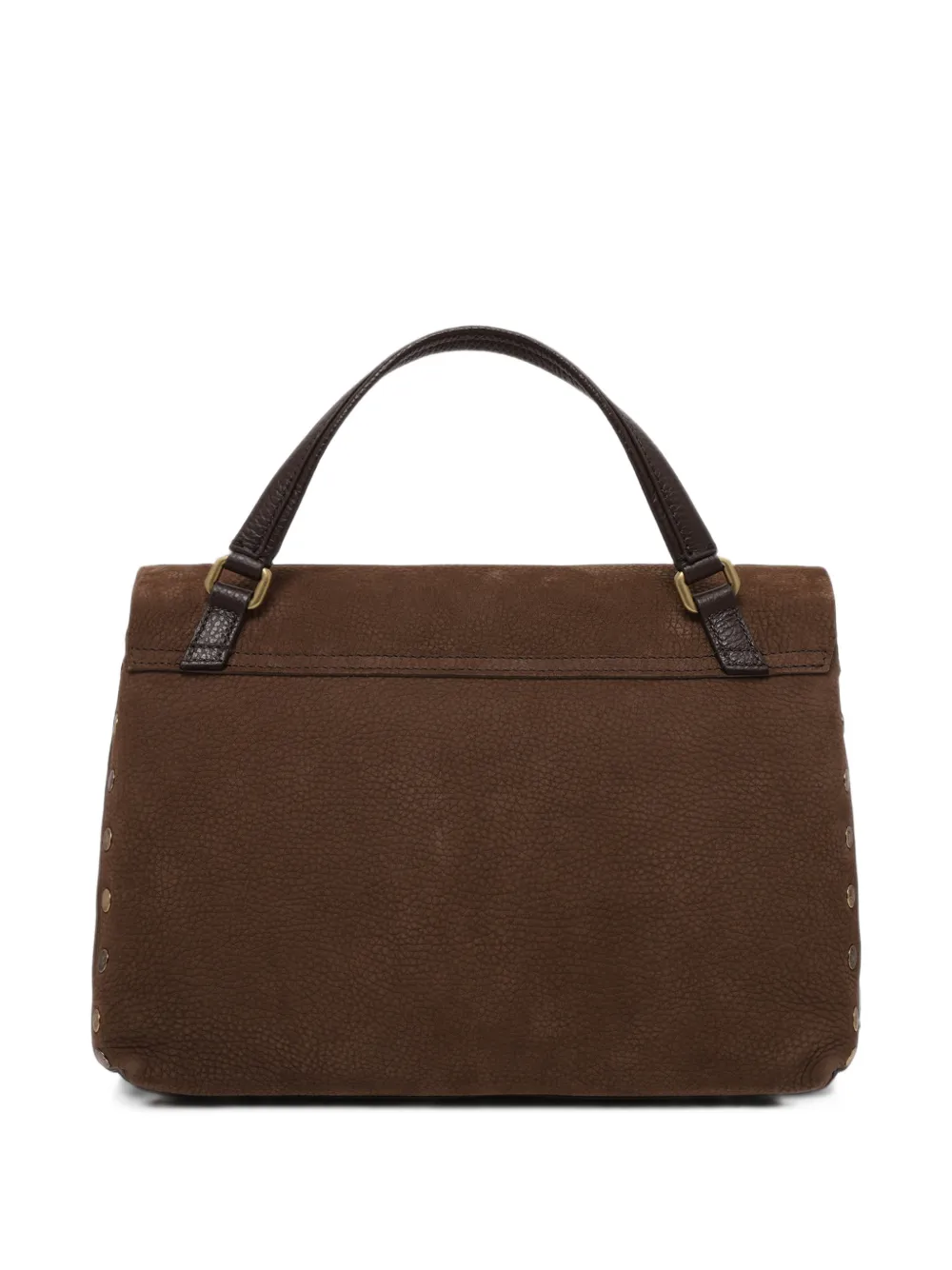 Zanellato Postina leren shopper verfraaid met studs Bruin
