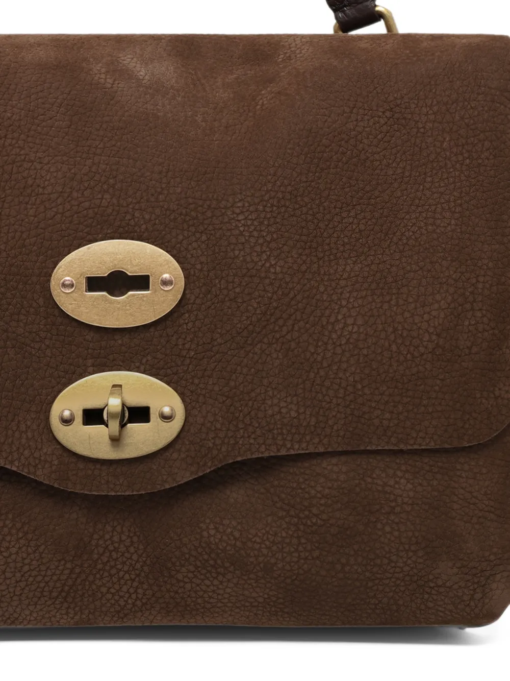 Zanellato Postina leren shopper verfraaid met studs Bruin