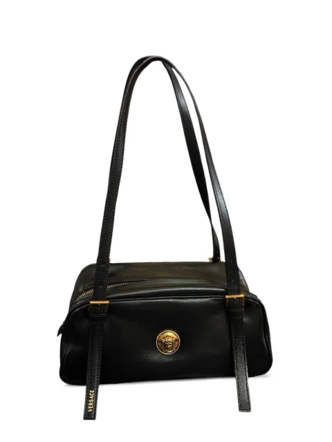 Versace Medusa-plaque leather shoulder bag