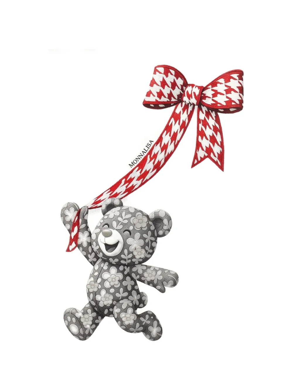 Monnalisa teddy-bear print long-sleeve T-shirt Wit