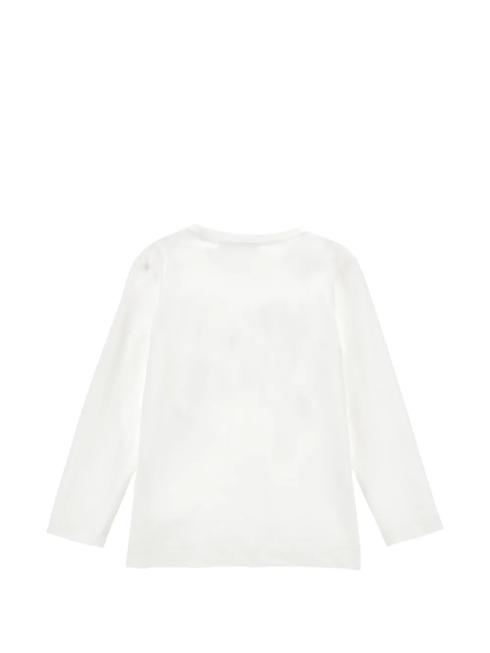 Monnalisa teddy-bear print long-sleeve T-shirt Wit