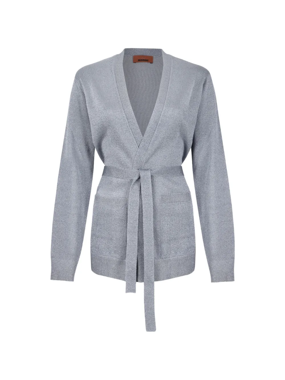 Missoni belted metallic-effect cardigan - Blu