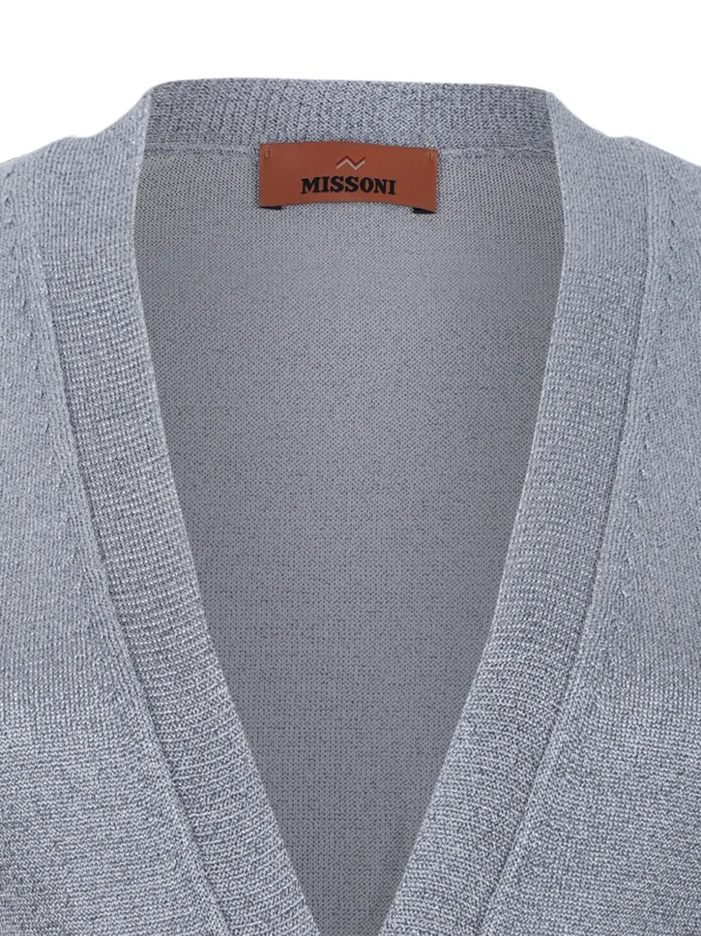 Missoni Vest met metallic-effect en ceintuur Blauw