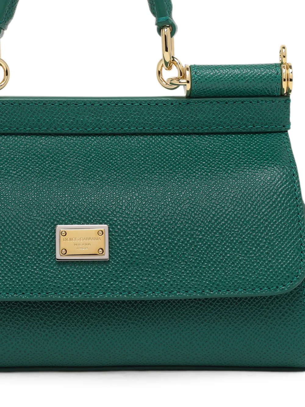 Dolce & Gabbana Sicily leren mini-shopper Groen