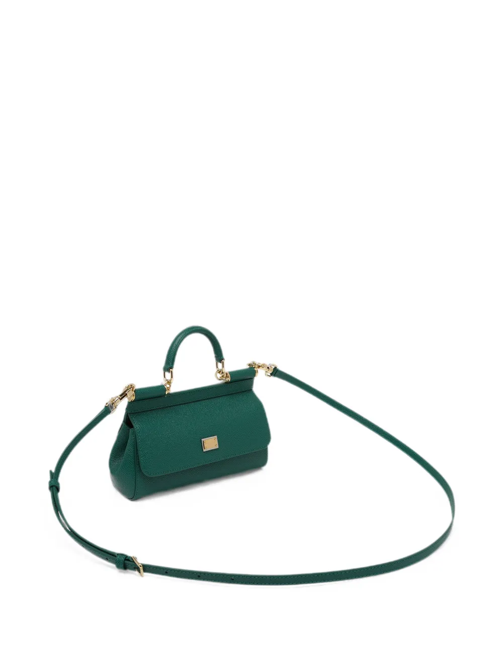 Dolce & Gabbana Sicily leren mini-shopper Groen