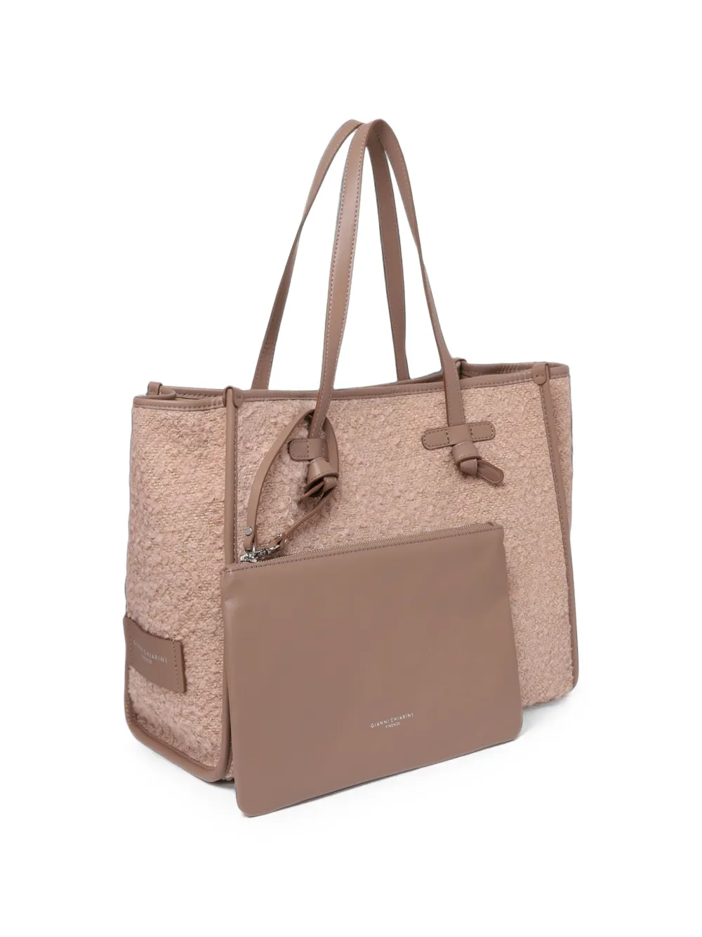 GIANNI CHIARINI Marcella shopper met bouclé-effect Roze