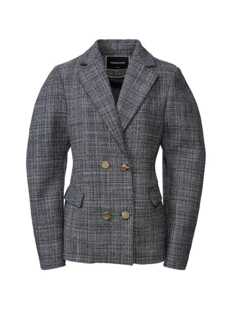 Fabiana Filippi chamarra de tweed con doble botonadura