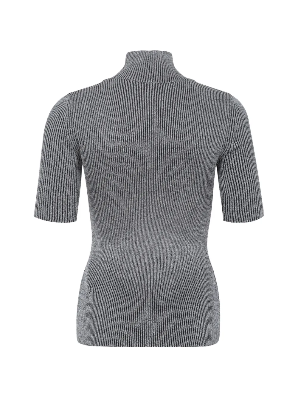 Missoni Ribgebreide trui met korte mouwen Grijs