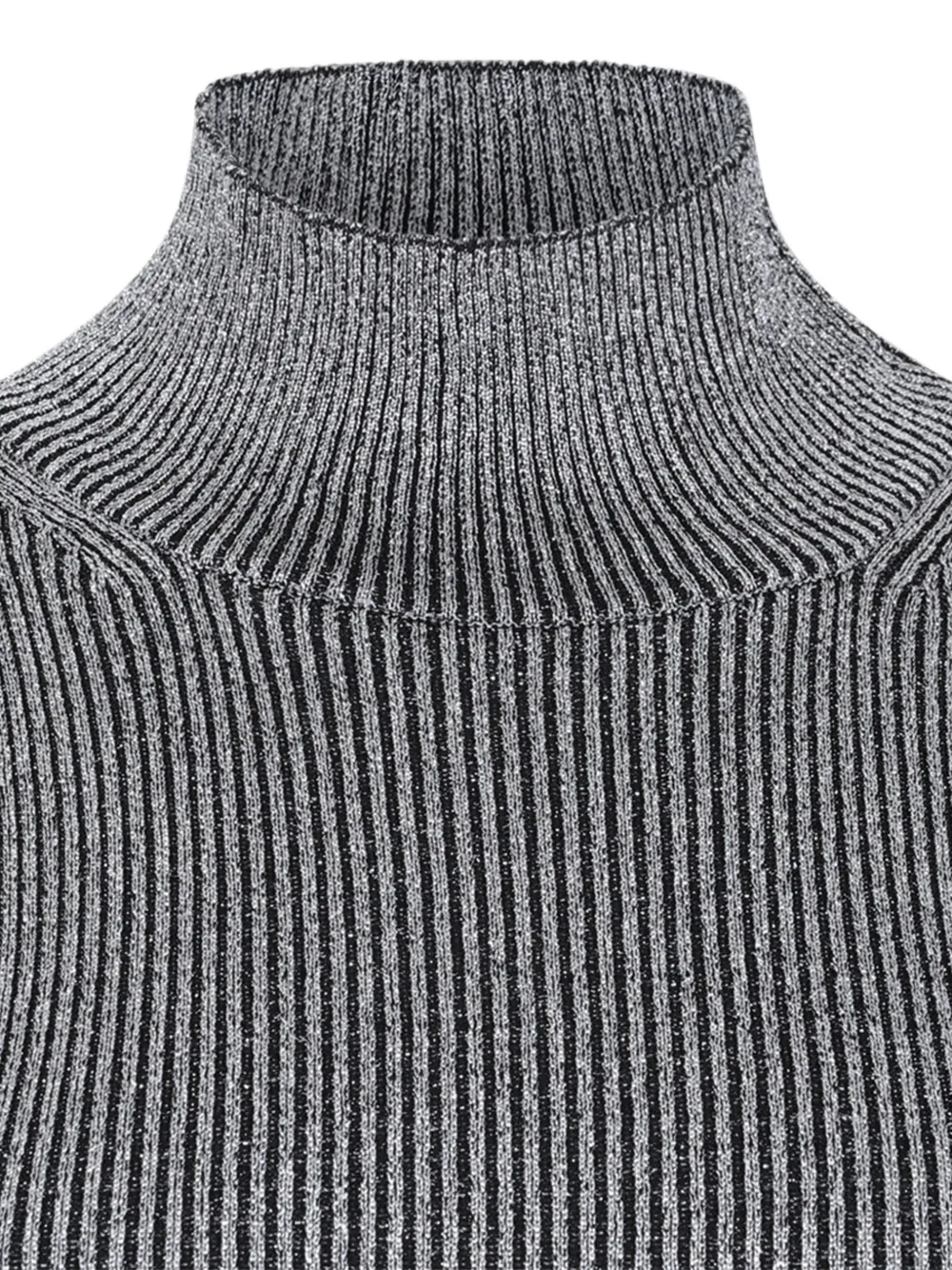 Missoni Ribgebreide trui met korte mouwen Grijs