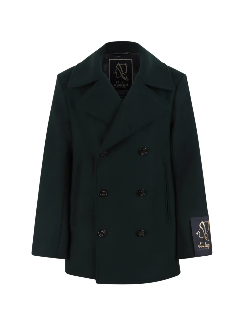 Sealup double-breasted coat - Grün