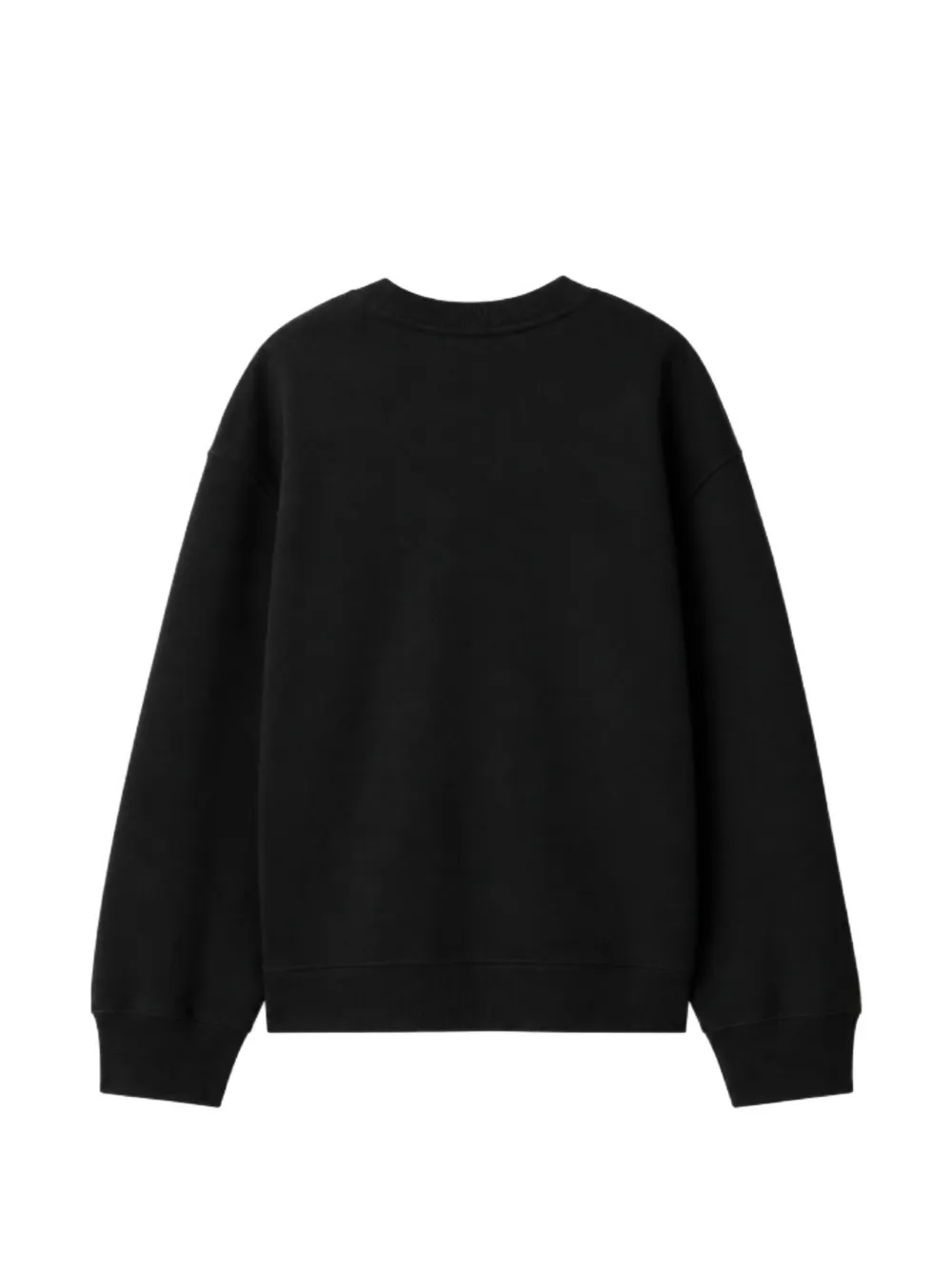 Maison Kitsuné logo-embroidered cotton sweatshirt Zwart