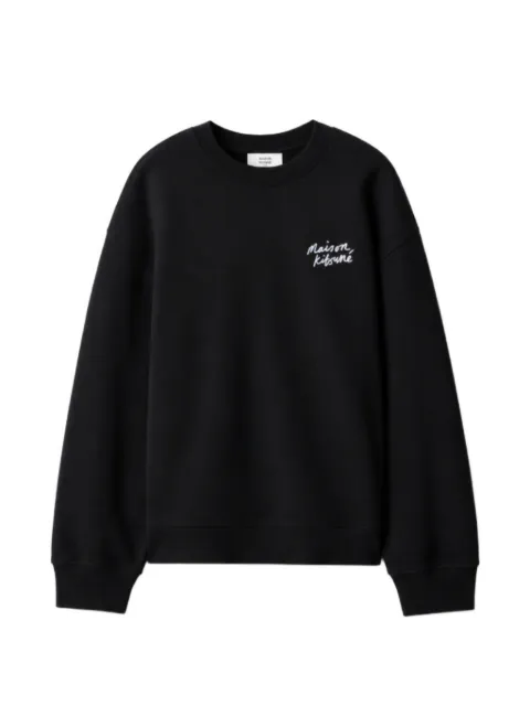 Maison Kitsuné logo-embroidered cotton sweatshirt