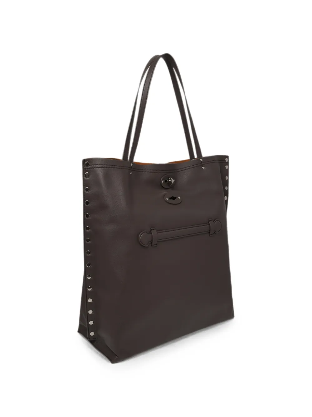 Zanellato M A' Spasso shopper verfraaid met studs Bruin