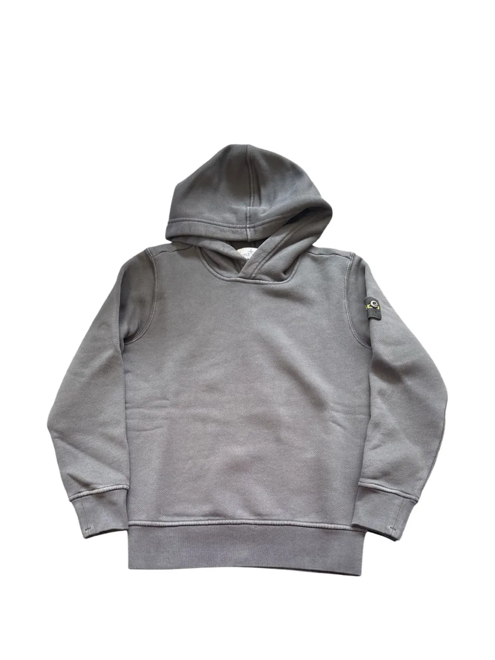 Stone Island Junior logo-patch hoodie - Blu